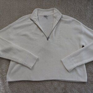 Madewell Cream V-Neck Sweater